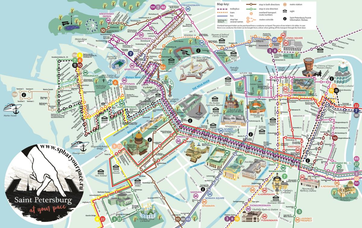 Verkehrskarte von St. Petersburg